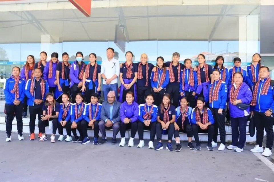 Nepali Women's National Team Returns Home After AFC Women's Asian Cup Qualifiers